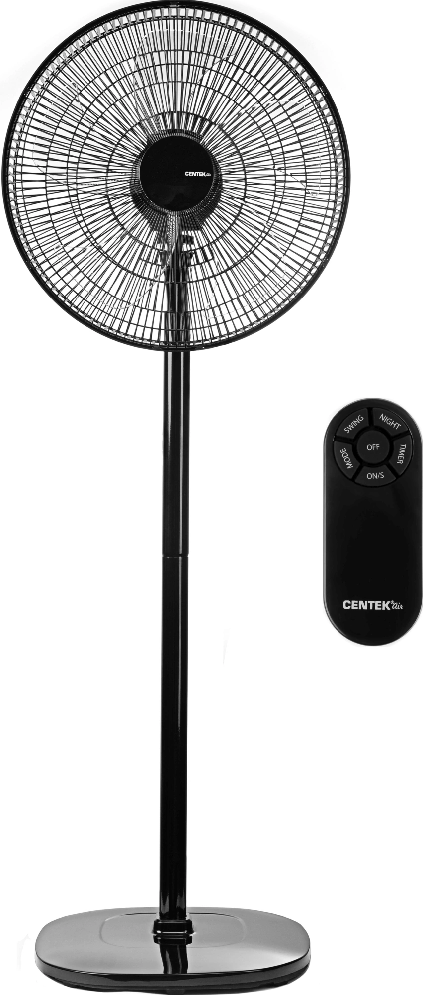Вентилятор напольный Centek CT-5024 65Вт скоростей:4 ПДУ черный