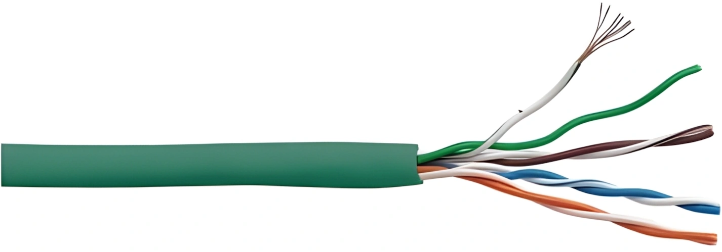 Кабель информационный Lanmaster LAN-5EUTP-PT-LSZH-GN кат.5E UTP 4 пары 24AWG LSZH внутренний 305м зеленый — миниатюра 2