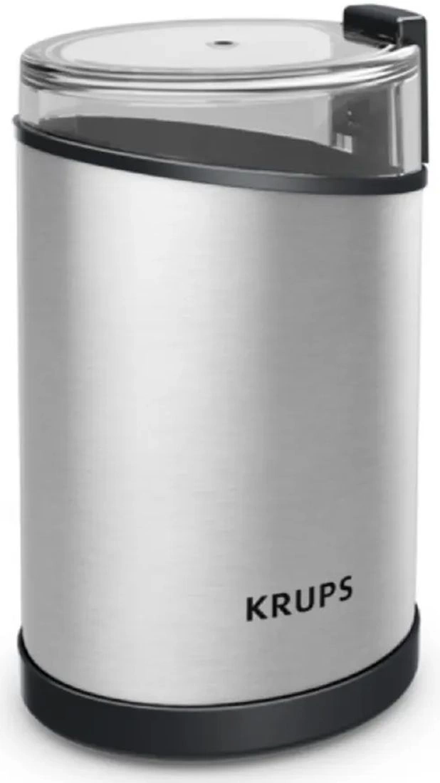 Кофемолка Krups GX204D10 200Вт сист.помол.:ротац.нож вместим.:85гр серебристый/черный — миниатюра 4