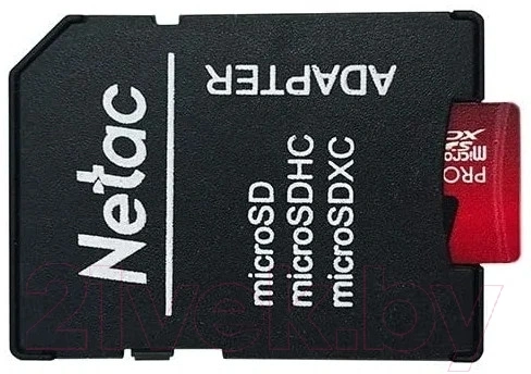 Флеш карта microSDXC 128GB Netac NT02P500PRO-128G-R P500 Extreme Pro + adapter — миниатюра 4