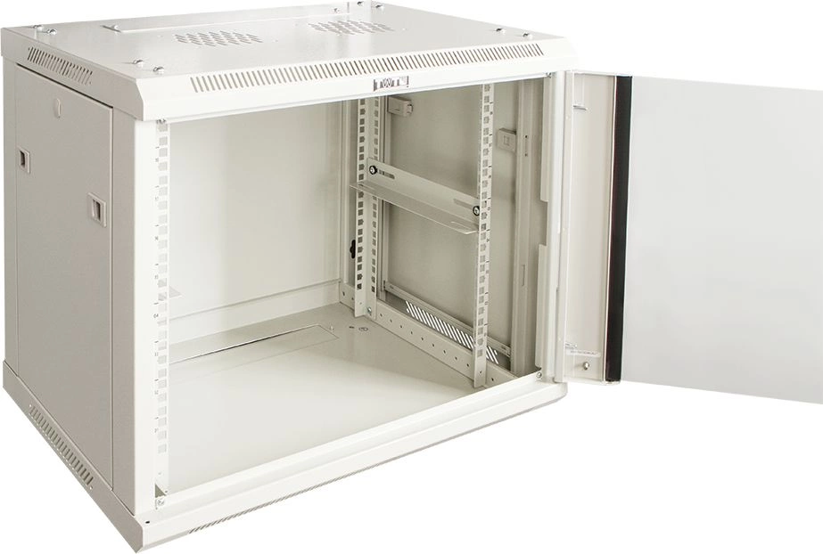 Шкаф коммутационный Lanmaster Pro (TWT-CBWPG-12U-6X8-GY) настенный 12U 600x800мм пер.дв.стекл 60кг серый 700мм 33.4кг 635мм IP20 металл — миниатюра 3