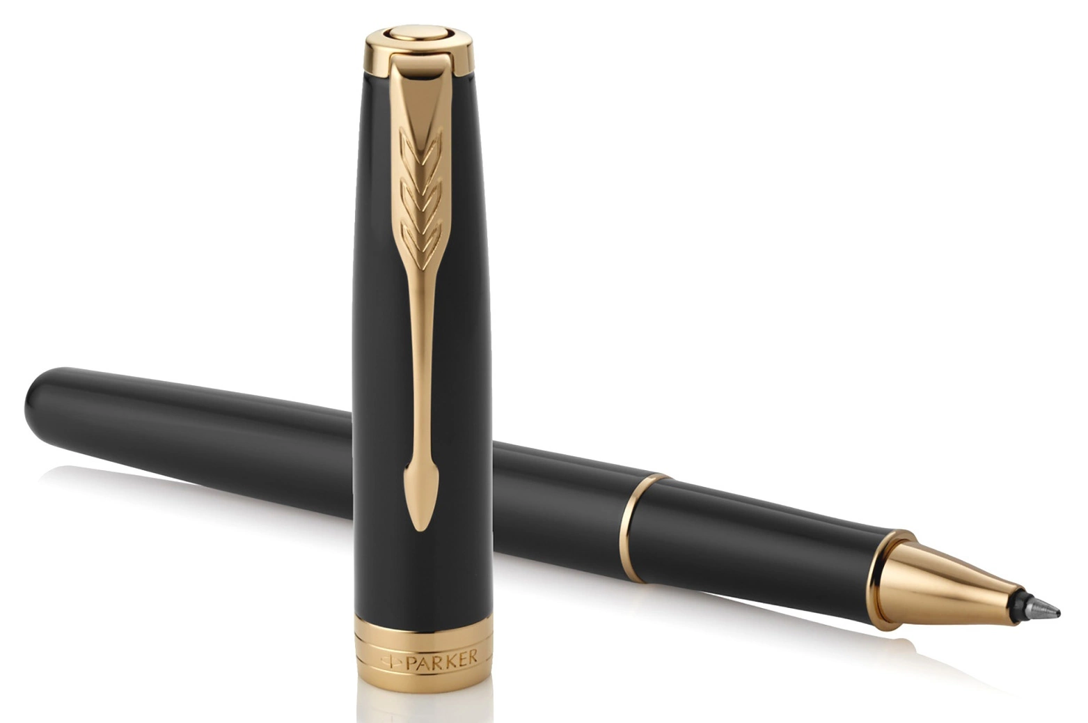 Ручка роллер Parker Sonnet Core T530 (1931496) LaqBlack GT F черн. черн. подар.кор.