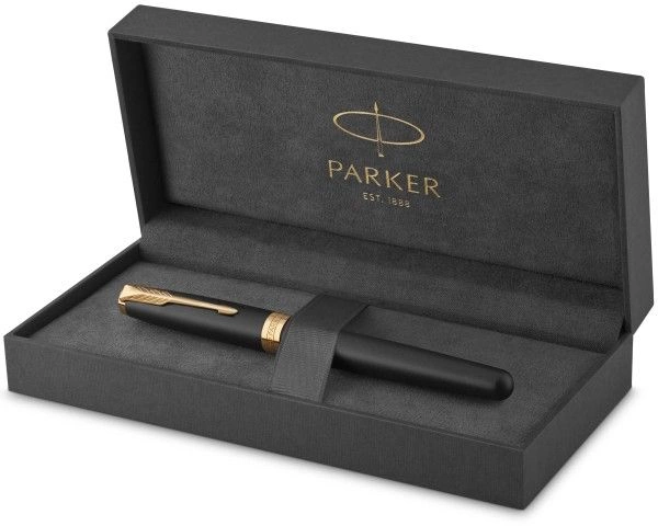 Ручка роллер Parker Sonnet Core T528 (1931518) Matte Black GT F черн. черн. подар.кор. — миниатюра 7