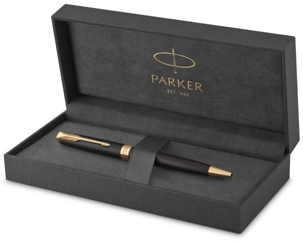 Ручка шариков. Parker Sonnet Core K528 (1931519) Matte Black GT M черн. черн. подар.кор. — миниатюра 2