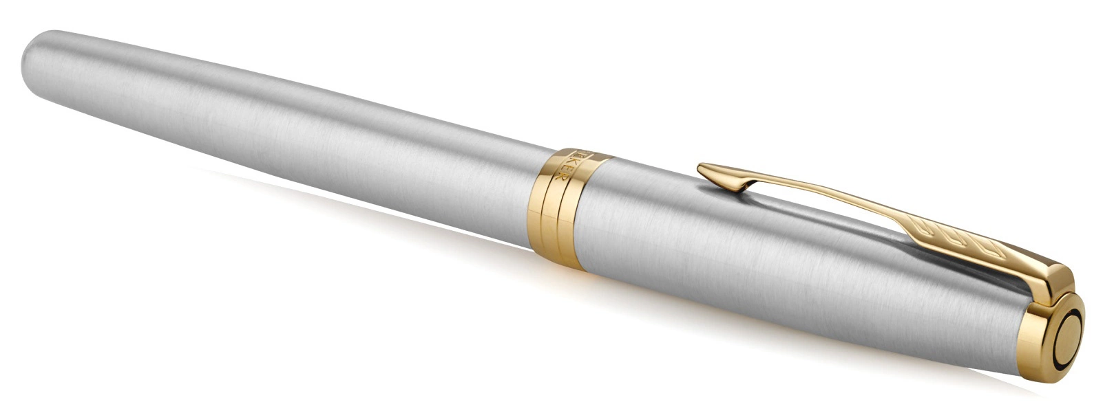 Ручка перьев. Parker Sonnet Core F527 (1931504) Stainless Steel GT F сталь нержавеющая подар.кор. — миниатюра 3