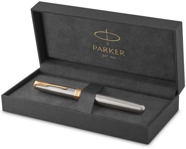 Ручка перьев. Parker Sonnet Core F527 (1931504) Stainless Steel GT F сталь нержавеющая подар.кор. — миниатюра 7