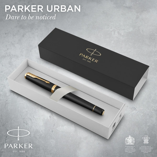 Ручка перьев. Parker Urban Core F309 (1931593) Muted Black GT F сталь нержавеющая подар.кор. — миниатюра 5