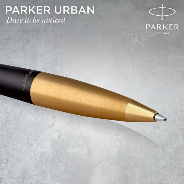 Ручка шариков. Parker Urban Core K314 (2143640) Muted Black GT M син. черн. подар.кор. — миниатюра 7