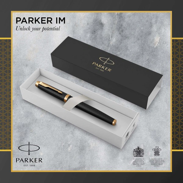 Ручка роллер Parker IM Premium T323 (1931660) Black GT F черн. черн. подар.кор. — миниатюра 5