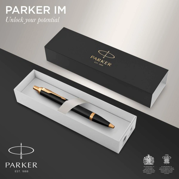 Ручка шариков. Parker IM Core K321 (1931666) Black GT M син. черн. подар.кор. — миниатюра 9