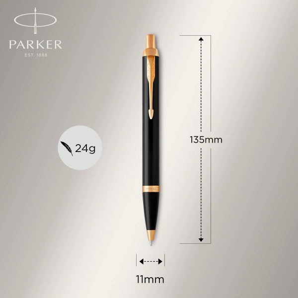 Ручка шариков. Parker IM Core K321 (1931666) Black GT M син. черн. подар.кор. — миниатюра 7