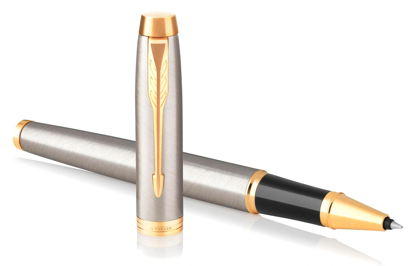 Ручка роллер Parker IM Core T321 (1931663) Brushed Metal GT F черн. черн. подар.кор. — миниатюра 2
