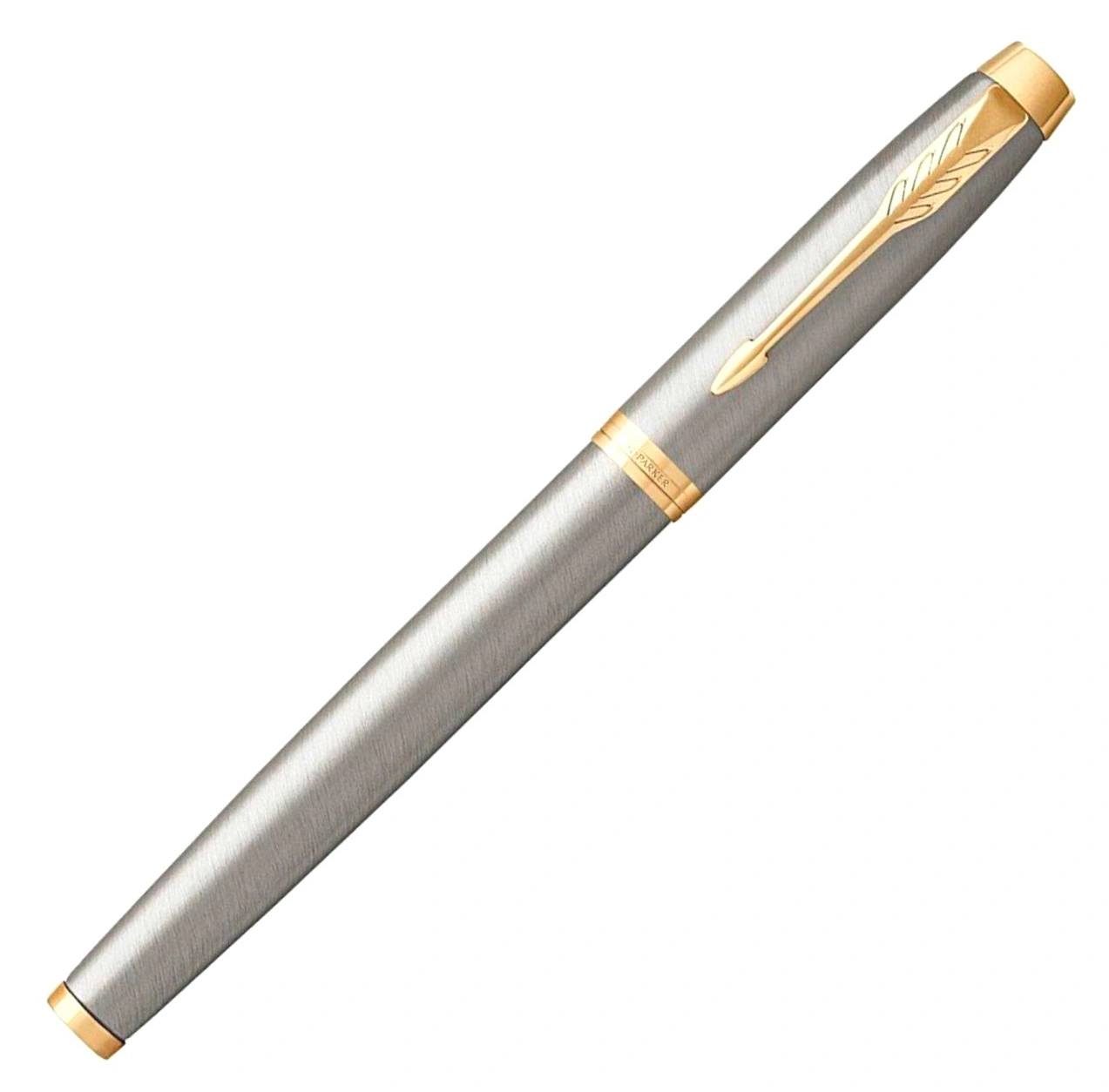 Ручка роллер Parker IM Core T321 (1931663) Brushed Metal GT F черн. черн. подар.кор.
