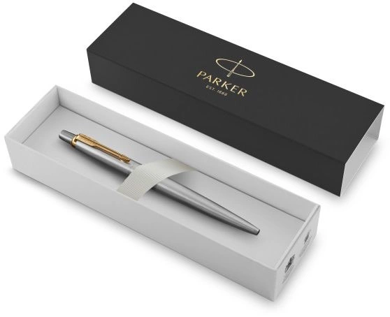 Ручка шариков. Parker Jotter Core K691 (1953182) Stainless Steel GT M син. черн. подар.кор. — миниатюра 5