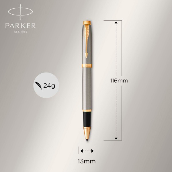 Набор ручек Parker IM Core TK223 (2093217) Brushed Metal GT подар.кор. ручка роллер, ручка шариковая сменный стержень 1стерж. кругл. — миниатюра 3