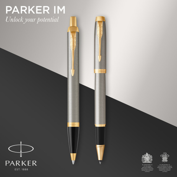 Набор ручек Parker IM Core TK223 (2093217) Brushed Metal GT подар.кор. ручка роллер, ручка шариковая сменный стержень 1стерж. кругл. — миниатюра 5