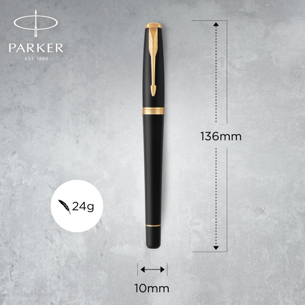 Набор ручек Parker Urban Core FK200 (2093381) Muted Black GT сталь нержавеющая подар.кор. ручка перьевая, ручка шариковая — миниатюра 3