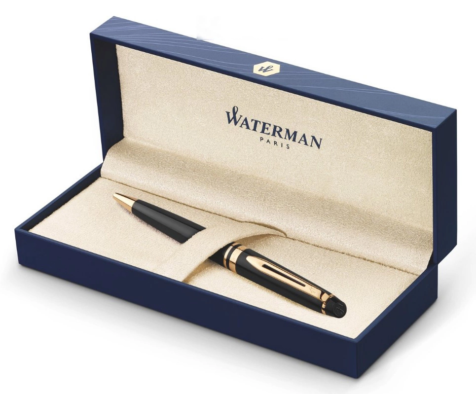 Ручка шариков. Waterman Expert 3 (S0951700) Black Laque GT M син. черн. подар.кор. — миниатюра 3