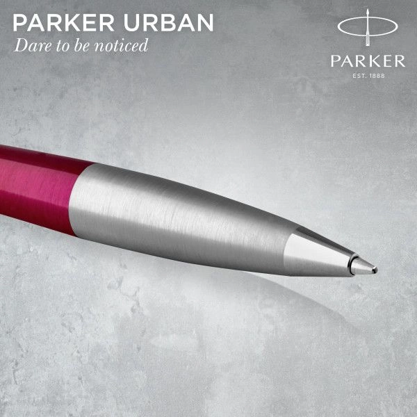 Ручка шариков. Parker Urban Core K314 (2143642) Vibrant Magenta CT M син. черн. подар.кор. — миниатюра 7
