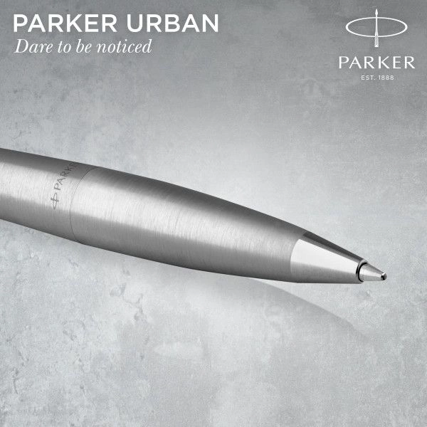Ручка шариков. Parker Urban Core K314 (2143641) Metro Metallic CT M син. черн. подар.кор. — миниатюра 7