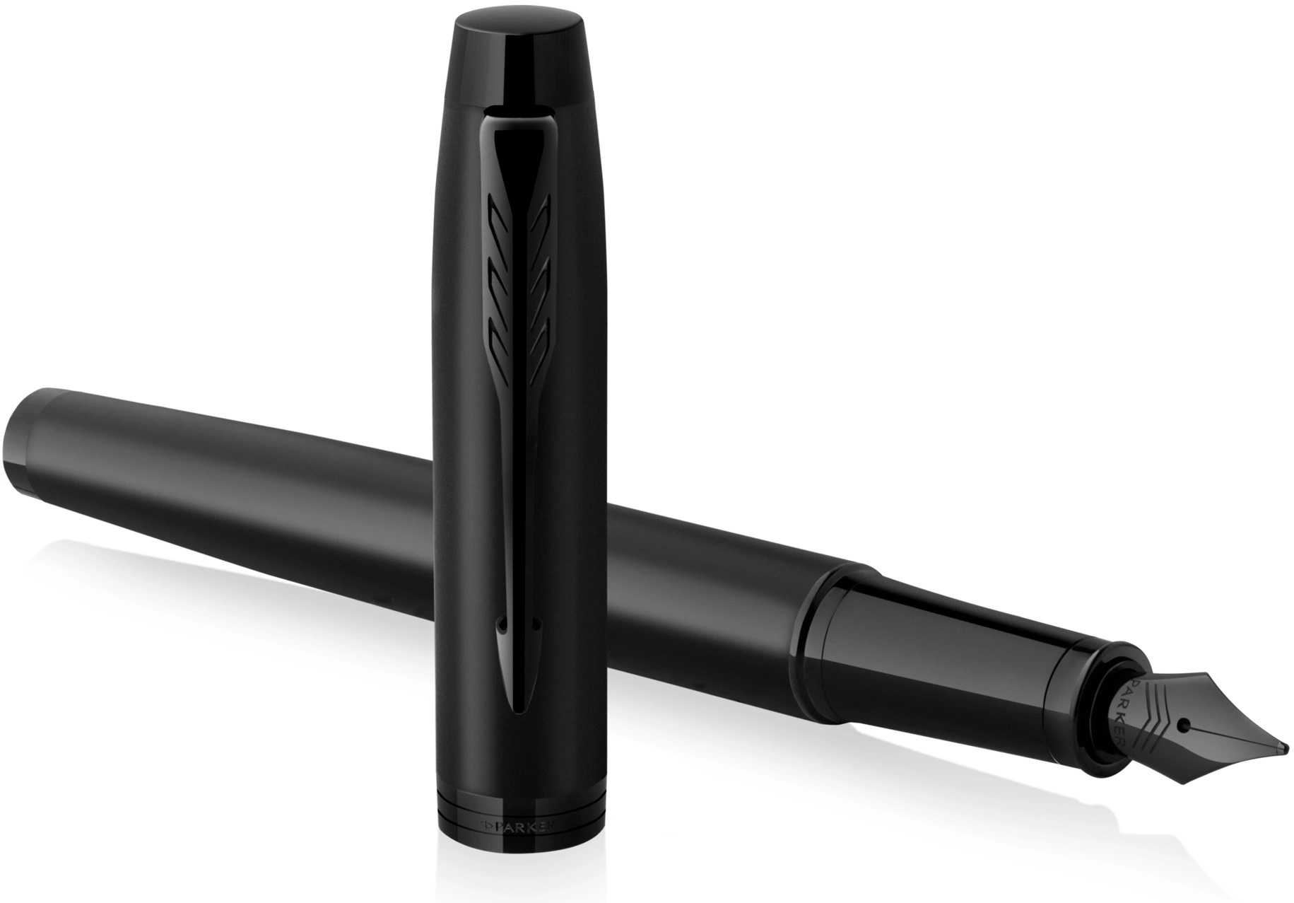 Ручка перьев. Parker IM Achromatic F317 (2127741) Matt Black F сталь нержавеющая подар.кор. — миниатюра 2