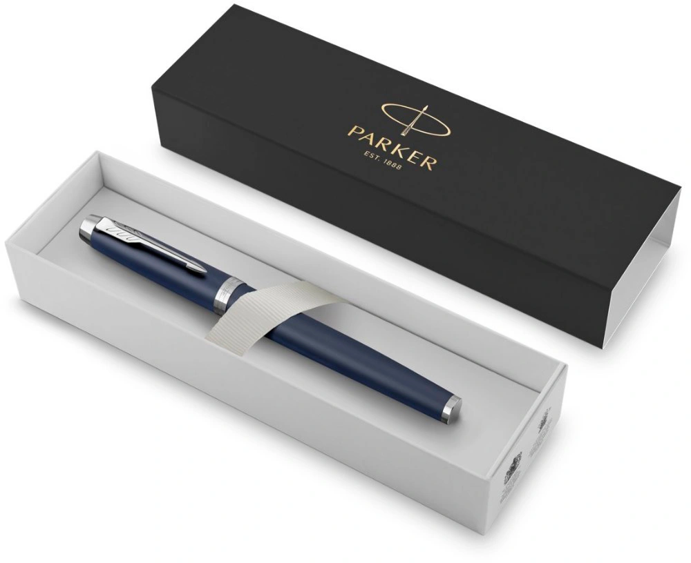 Ручка роллер Parker IM Core T321 (1931661) Matte Blue CT F черн. черн. подар.кор. — миниатюра 3