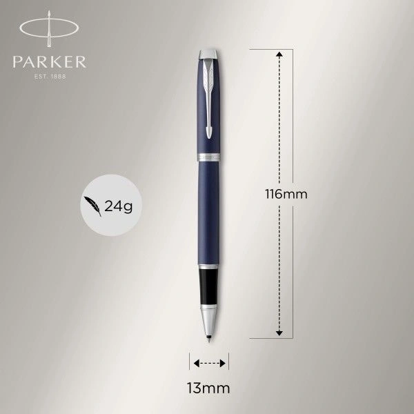 Ручка роллер Parker IM Core T321 (1931661) Matte Blue CT F черн. черн. подар.кор. — миниатюра 6