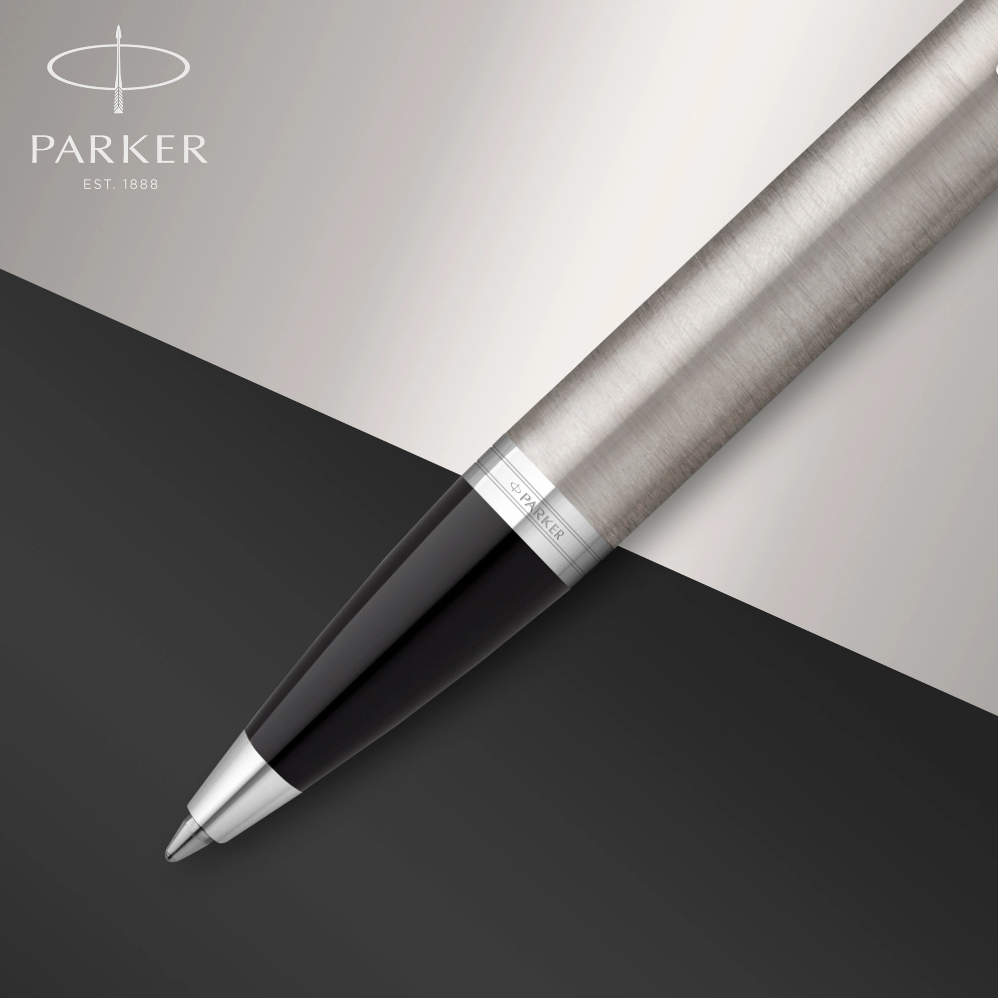 Ручка шариков. Parker IM Essential K319 (2143631) Brushed Metal CT M син. черн. подар.кор. — миниатюра 4