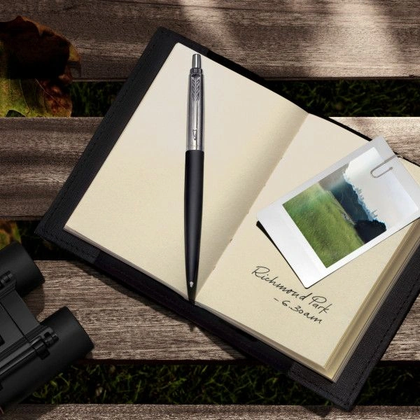 Ручка шариков. Parker Jotter XL K69 (2068358) Matte Black CT M син. черн. подар.кор. — миниатюра 6