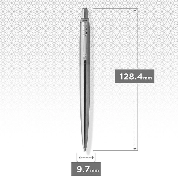 Ручка шариков. Parker Jotter Core K61 (1953170) Stainless Steel CT M син. черн. подар.кор. — миниатюра 7