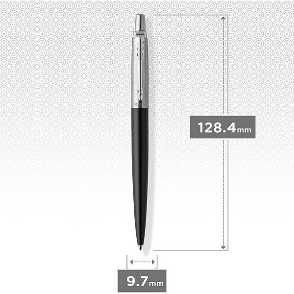 Ручка шариков. Parker Jotter Core K63 (1953184) Bond Street Black CT M син. черн. подар.кор. — миниатюра 9