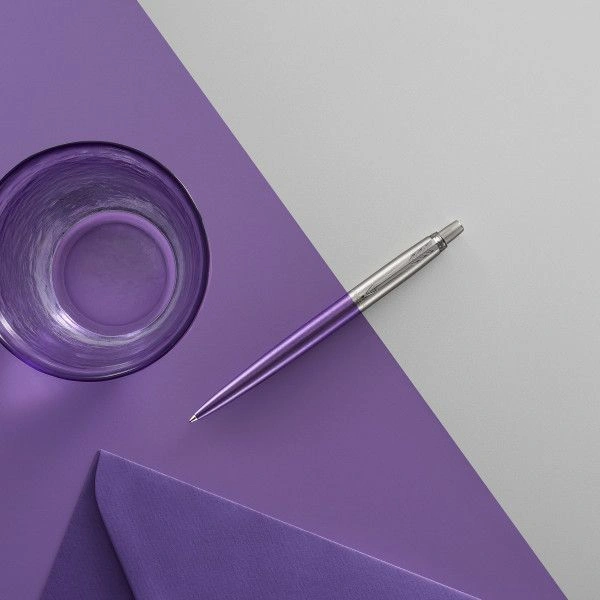 Ручка шариков. Parker Jotter Core K63 (1953190) Victoria Violet CT M син. черн. подар.кор. — миниатюра 7