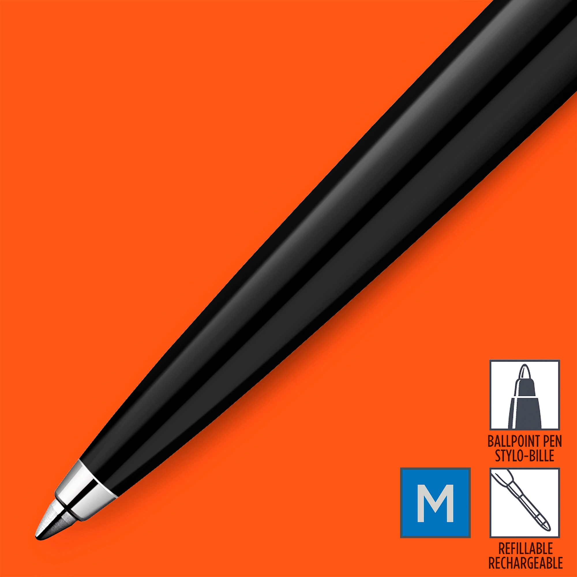 Ручка шариков. Parker Jotter Originals K60 (2096873) Black CT M син. черн. блистер — миниатюра 2