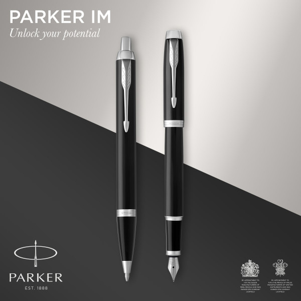 Набор ручек Parker IM Core FK221 (2093215) Black CT сталь нержавеющая подар.кор. ручка перьевая, ручка шариковая