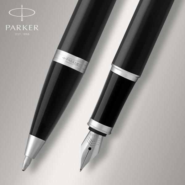 Набор ручек Parker IM Core FK221 (2093215) Black CT сталь нержавеющая подар.кор. ручка перьевая, ручка шариковая — миниатюра 4