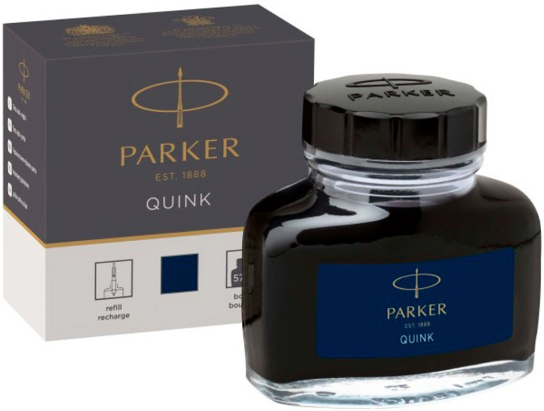 Флакон с чернилами Parker Quink Z13 (1950378) черный/синие чернила 57мл для ручек перьевых