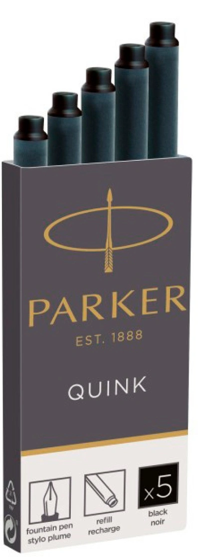 Картридж Parker Quink Z11 (1950382) черные чернила для ручек перьевых (5шт) — миниатюра 4