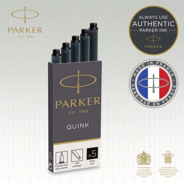 Картридж Parker Quink Z11 (1950382) черные чернила для ручек перьевых (5шт)
