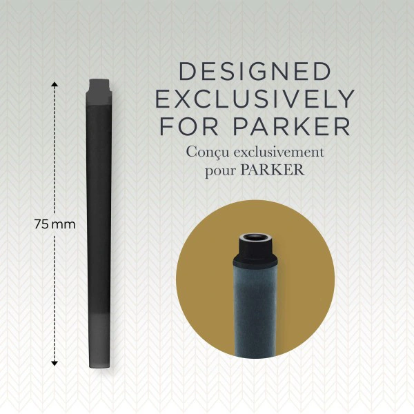 Картридж Parker Quink Z11 (1950382) черные чернила для ручек перьевых (5шт) — миниатюра 2