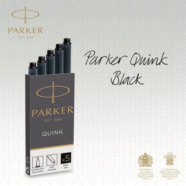 Картридж Parker Quink Z11 (1950382) черные чернила для ручек перьевых (5шт) — миниатюра 3