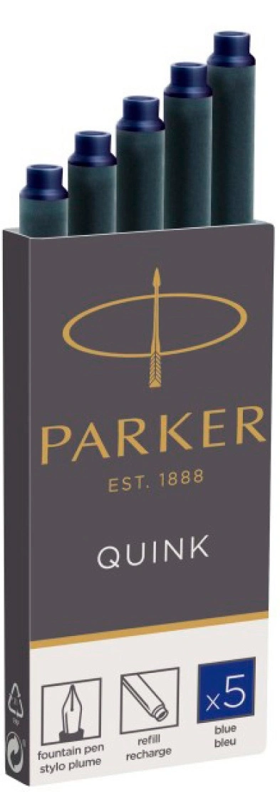 Картридж Parker Quink Z11 (1950384) синие чернила для ручек перьевых (5шт) — миниатюра 4
