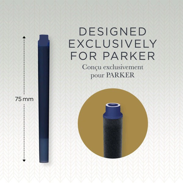 Картридж Parker Quink Z11 (1950384) синие чернила для ручек перьевых (5шт) — миниатюра 2
