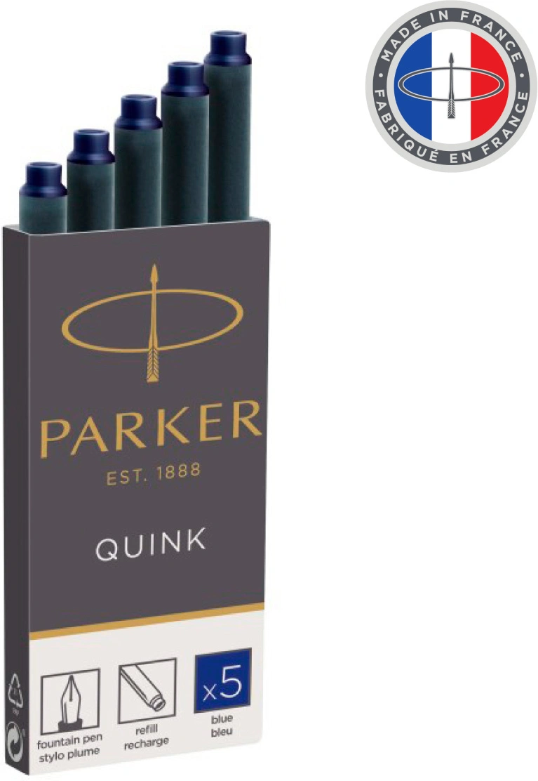 Картридж Parker Quink Z11 (1950384) синие чернила для ручек перьевых (5шт) — миниатюра 5