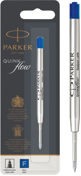Стержень шариковый Parker QuinkFlow Z08 (1950368) F 0.8мм синие чернила блистер — миниатюра 5
