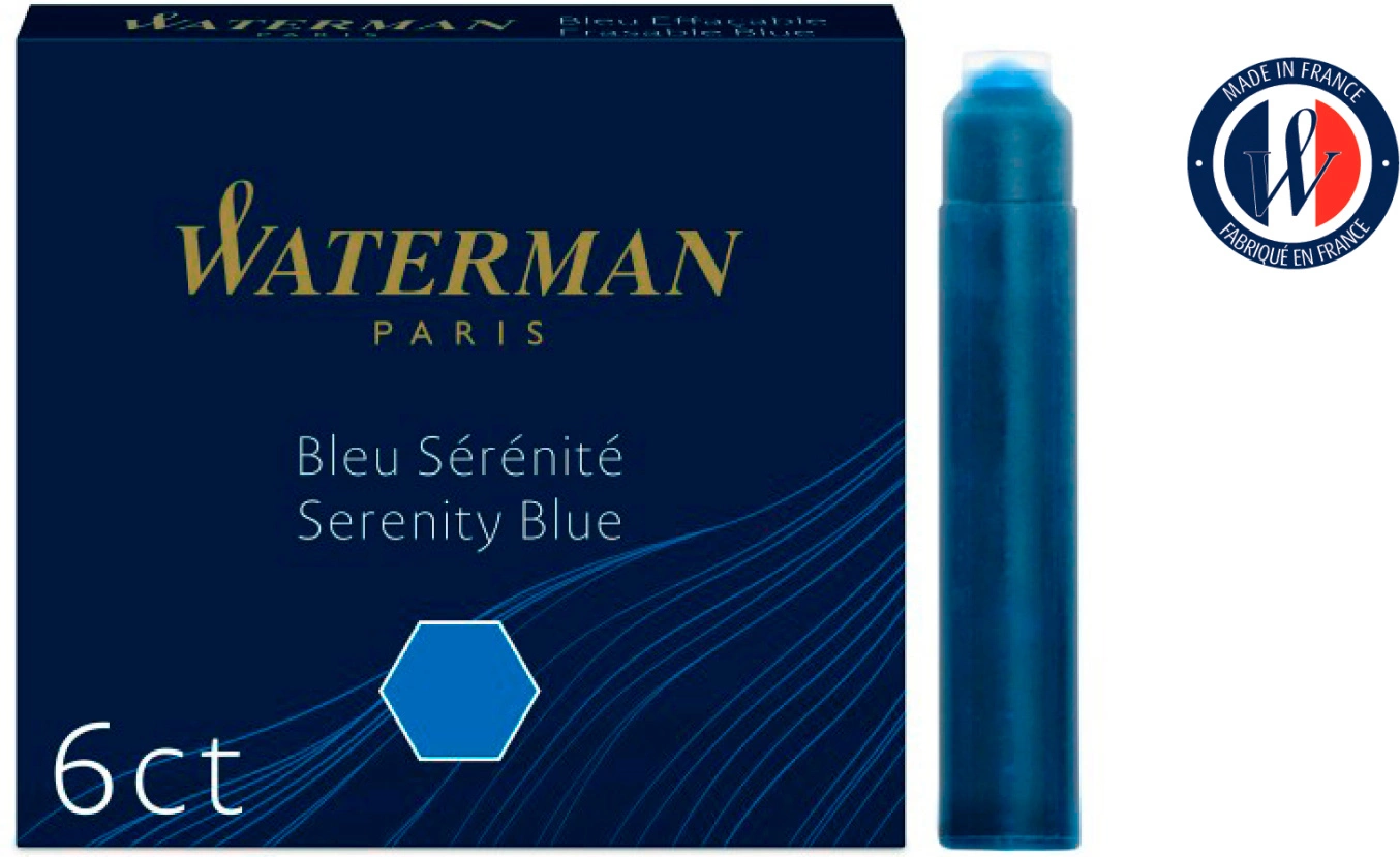 Картридж Waterman International (S0110950) Serenity Blue чернила для ручек перьевых (6шт) — миниатюра 2
