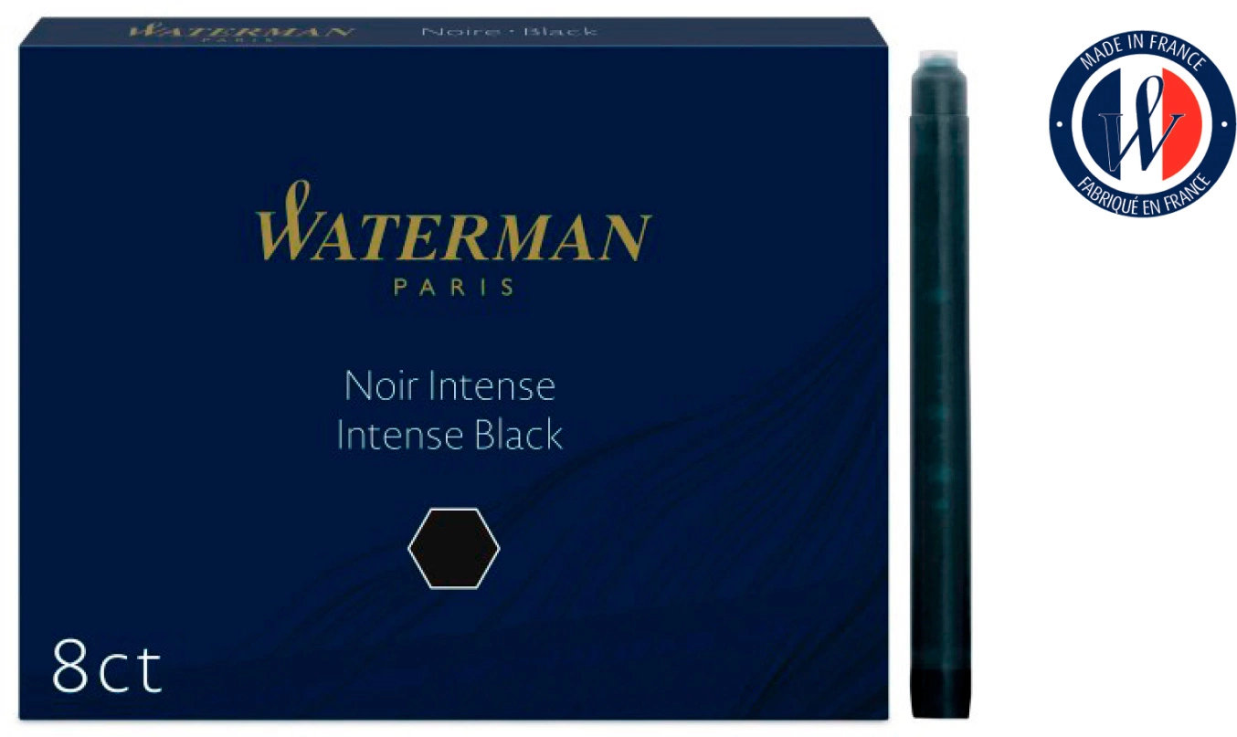Картридж Waterman Standard (S0110850) Intense Black чернила для ручек перьевых (8шт) — миниатюра 3