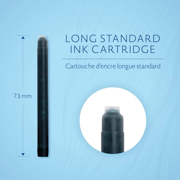 Картридж Waterman Standard (S0110850) Intense Black чернила для ручек перьевых (8шт) — миниатюра 2