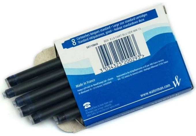 Картридж Waterman Standard (S0110860) Serenity Blue чернила для ручек перьевых (8шт) — миниатюра 3