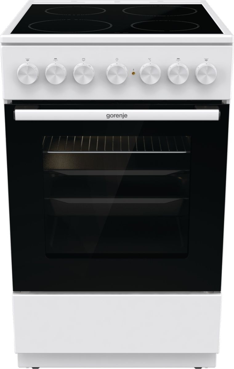 Плита Электрическая Gorenje GEC5B41WG белый стеклокерамика (без крышки) — миниатюра 2