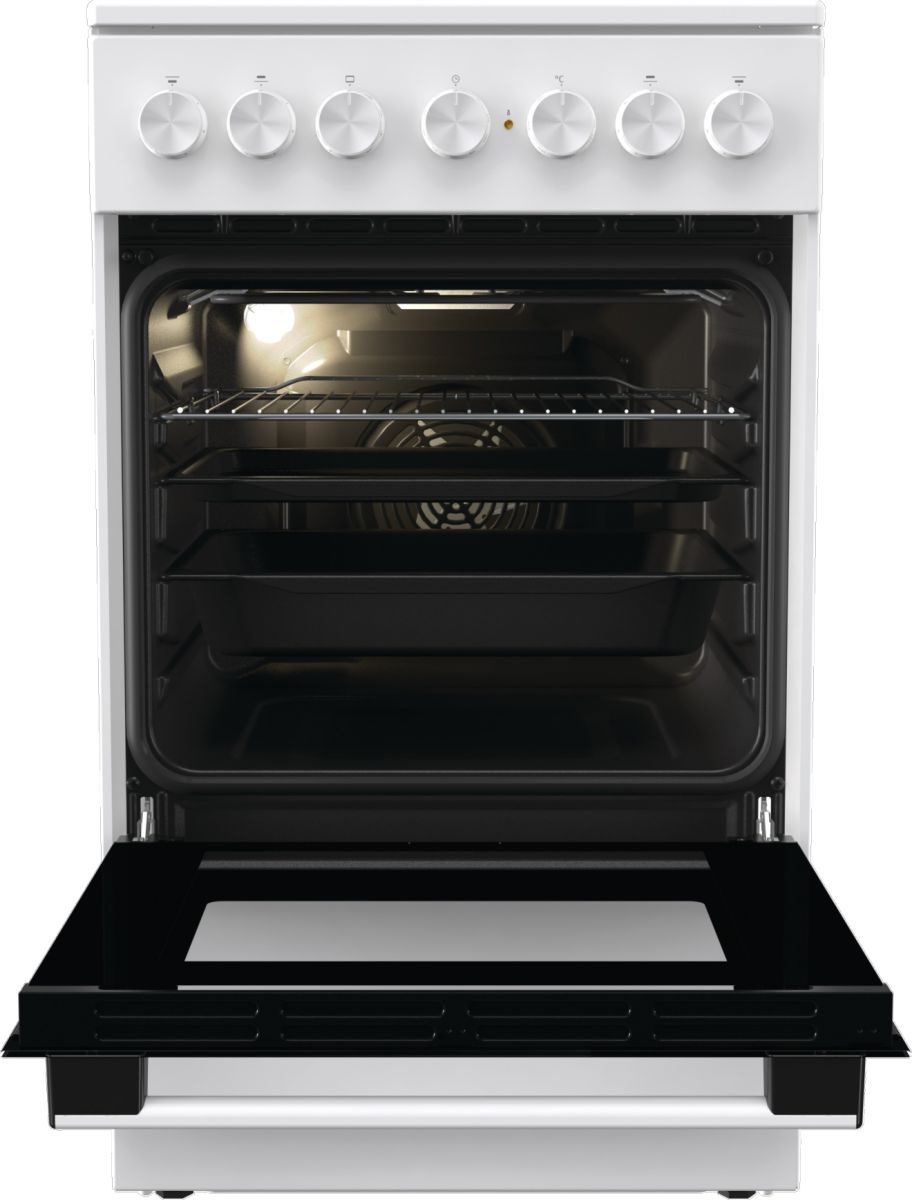 Плита Электрическая Gorenje GEC5B41WG белый стеклокерамика (без крышки) — миниатюра 7